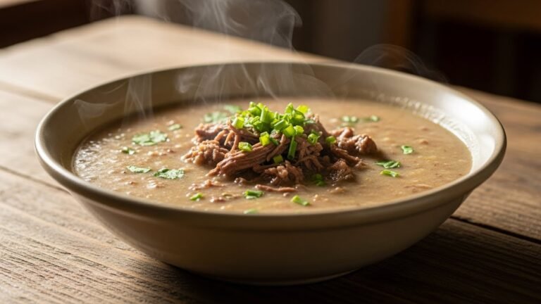 Caldo de Mandioca com Carne — Cremoso, Quentinho e Confortante